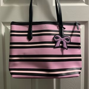 Kate Spade Multi Pink Stripe Tote Purse